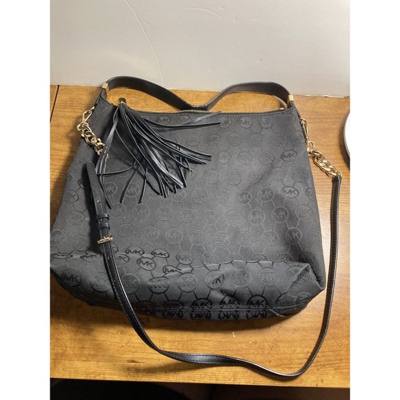 Michael Kors Black Tassel Hobo with crossbody strap - Picture 1 of 5